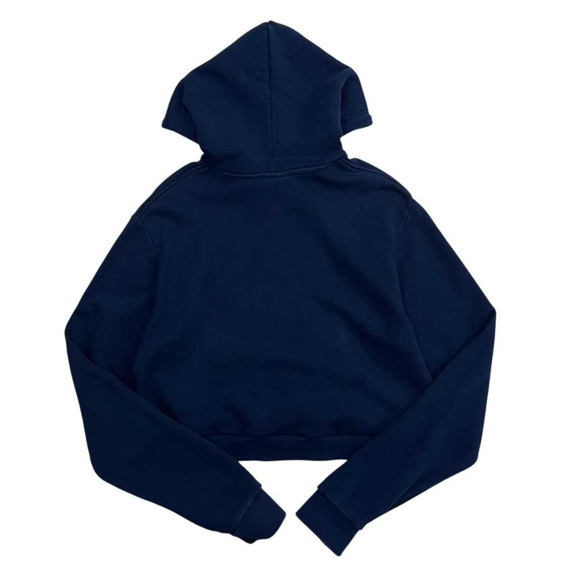 아디다스 화이트 로고 네이비 크롭 후드 2XL 상품이미지3