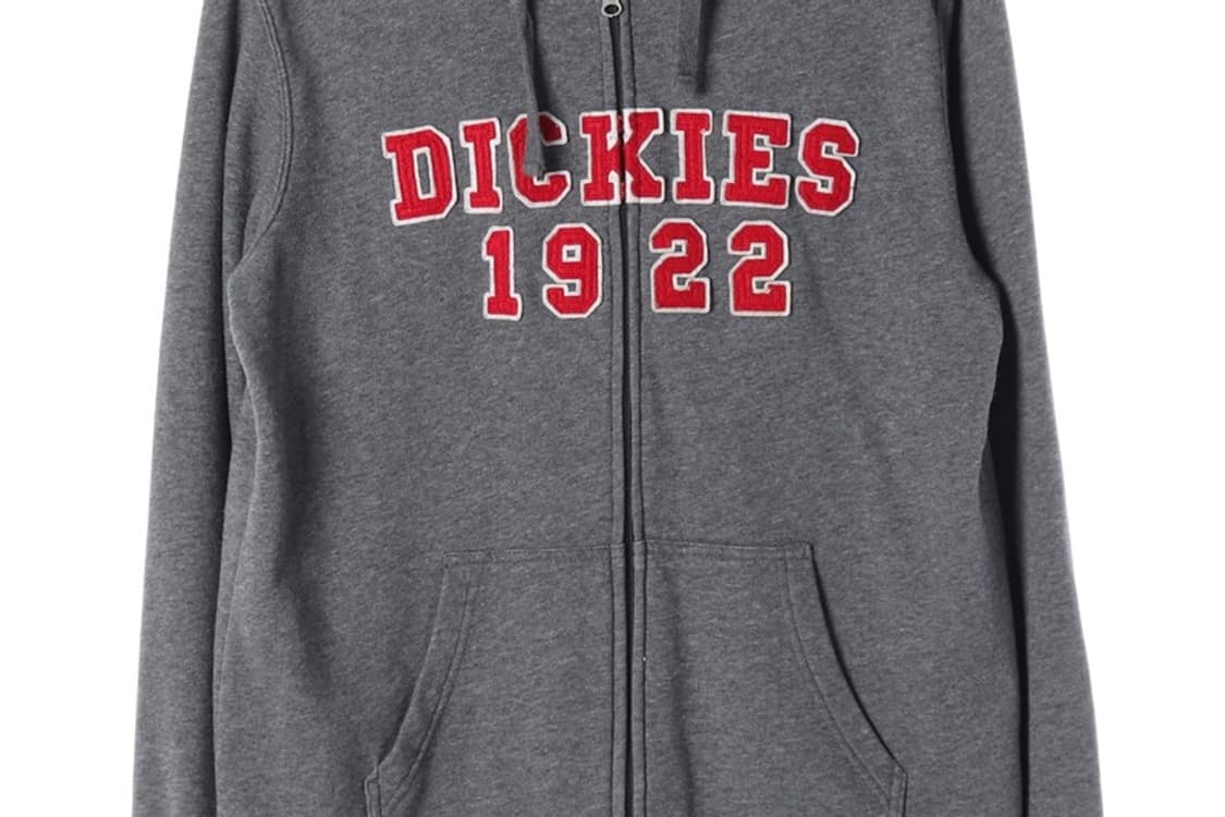 디키즈 1922 아플리케 자수 로고 후드 집업 차콜 L 상품이미지4