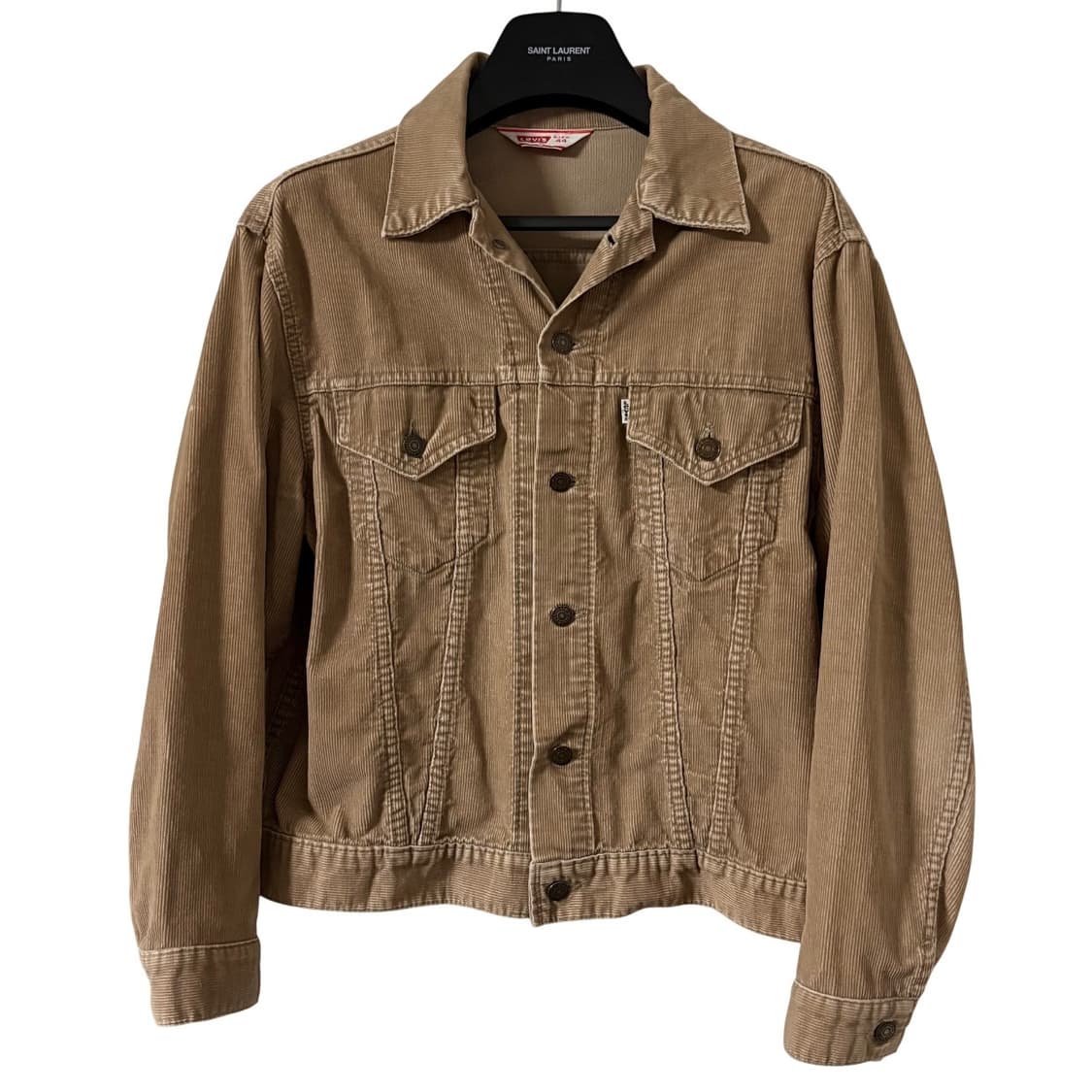 70s 리바이스 화이트탭 3세대 코듀로이 트러커 자켓 카키 베이지 44 상품이미지1