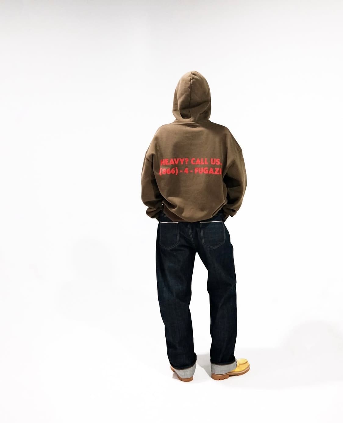 FUGAZI 푸가지 후드집업 BEAM ZIP HOODIE BROWN 상품이미지10