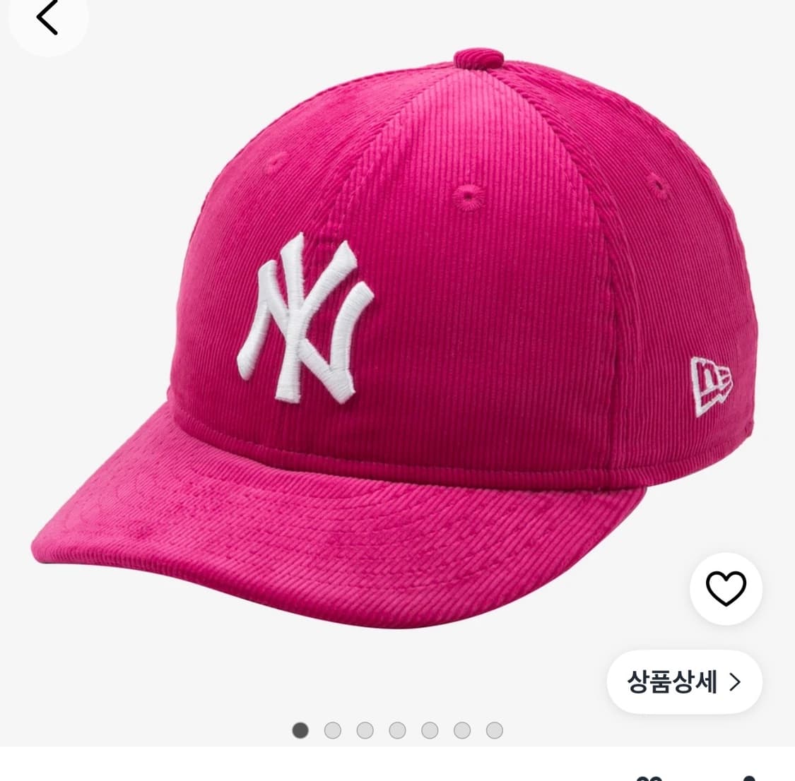 뉴에라 핑크 코듀로이 MLB 볼캡 상품이미지1