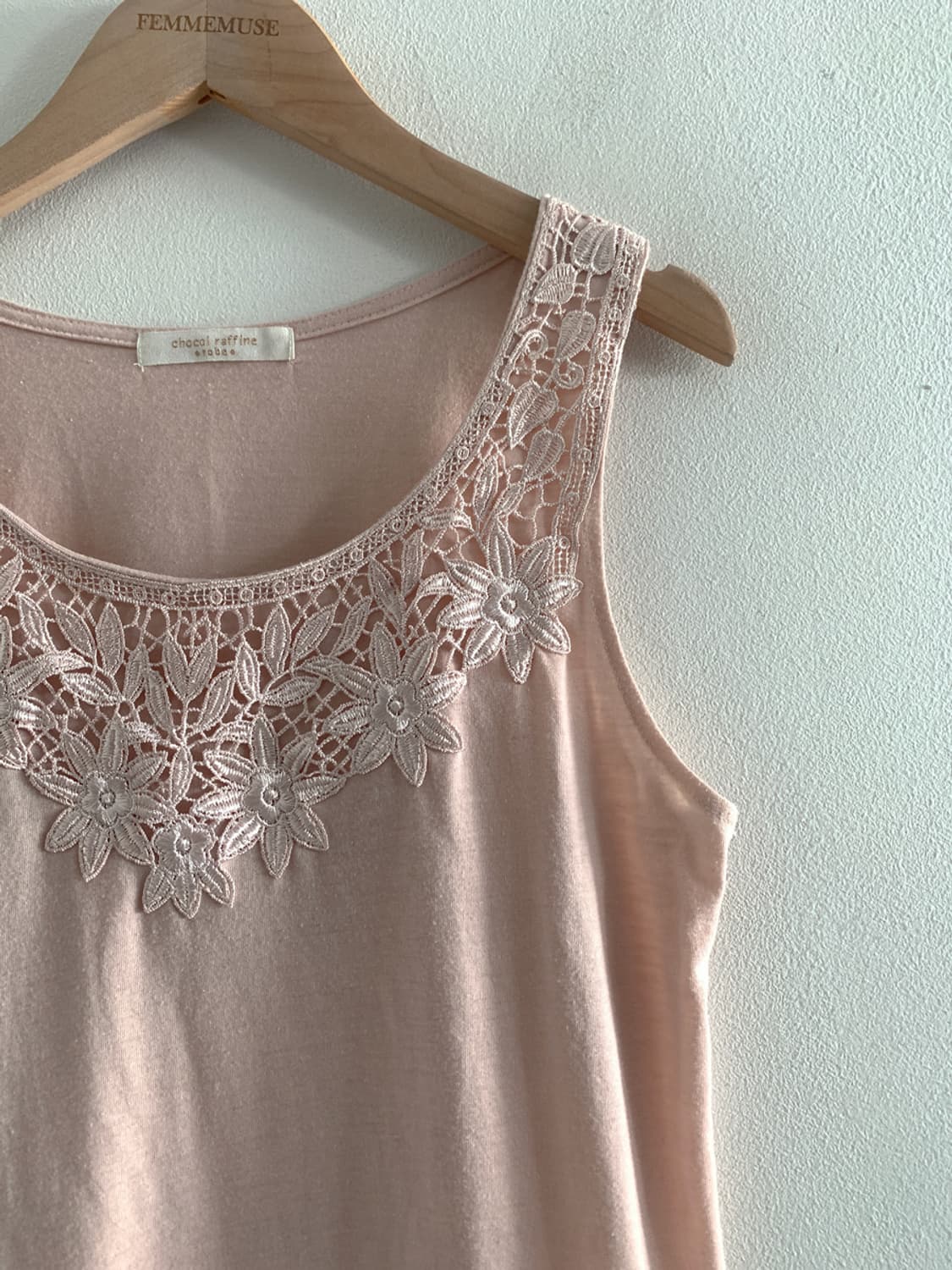 (Vintage)lace sleeveless top(pink) 상품이미지3