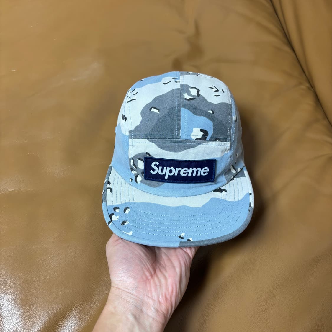 Supreme 슈프림 밀리터리 워시드 초코칩 카모 블루 캠프캡 모자 상품이미지2