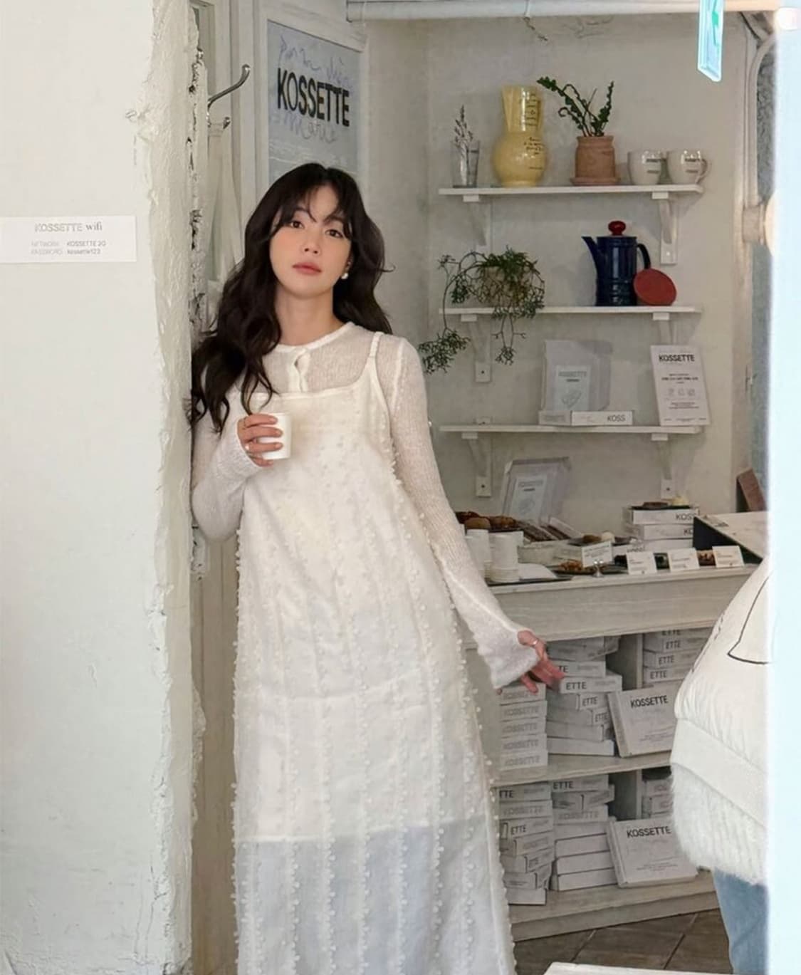 온앤온 플라워 슬리브리스 뷔스티에 레이스 레이어드 원피스 상품이미지1