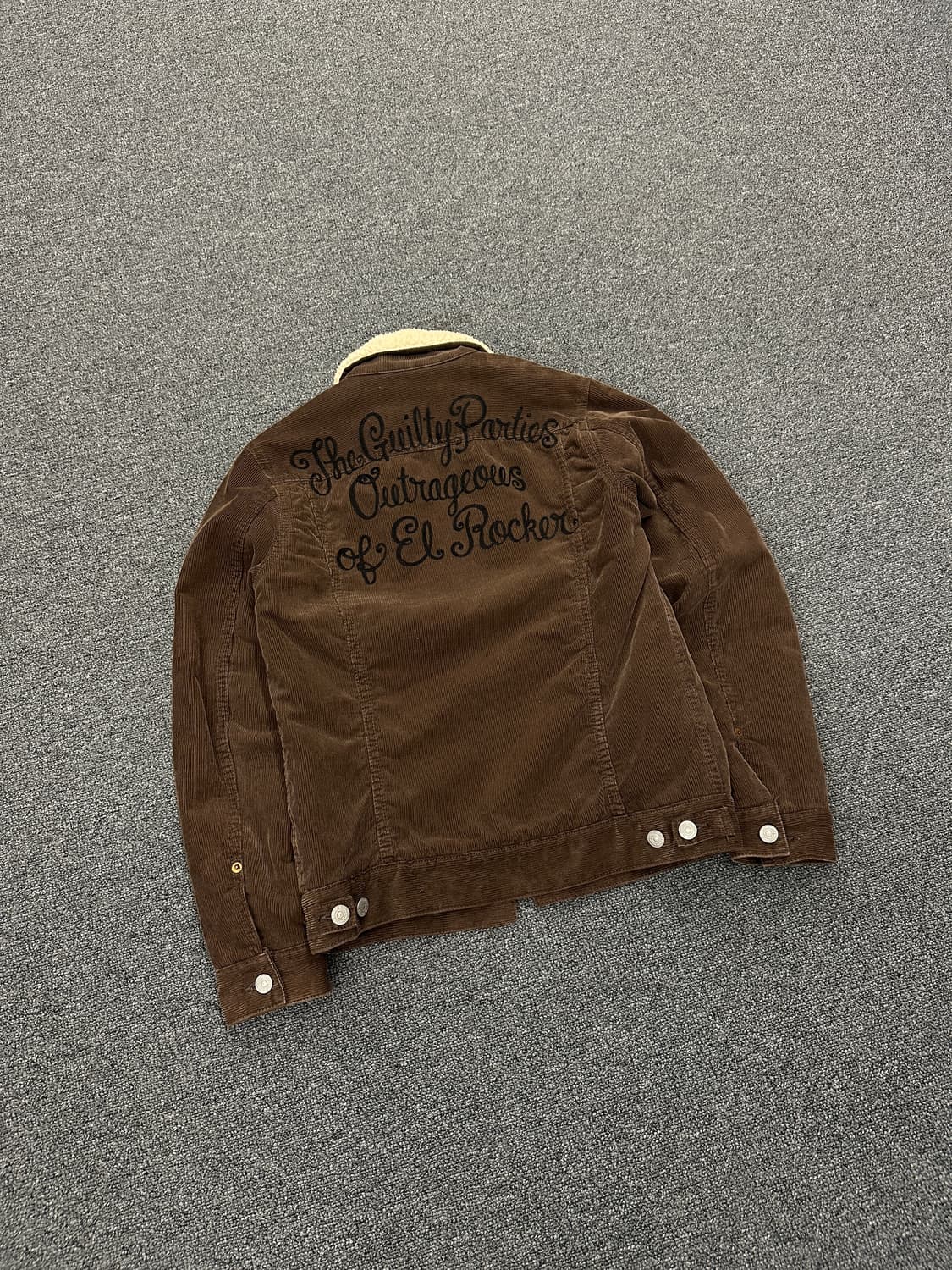 M) 와코마리아 브라운 트러커 자켓 양털 코듀로이 자켓 상품이미지2