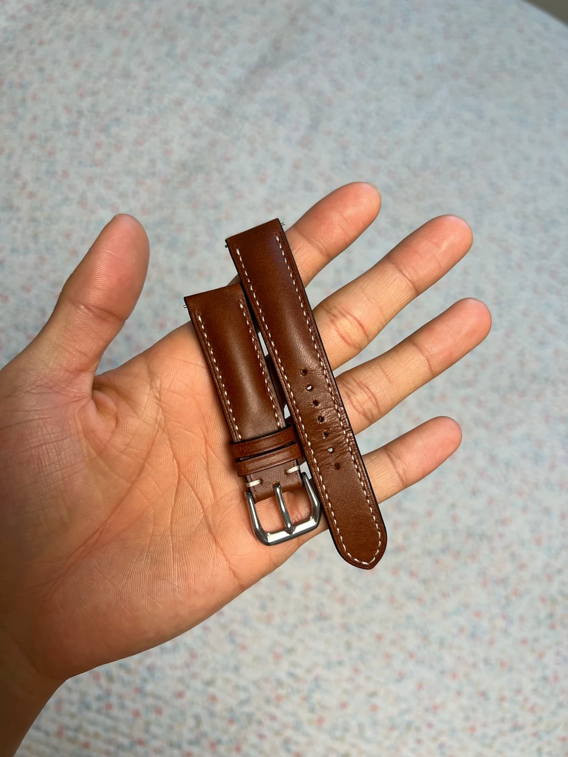 OAS 오에이에스 이탈리안 패딩 워치 레더 가죽 밴드 스트랩 시계줄 S 상품이미지2