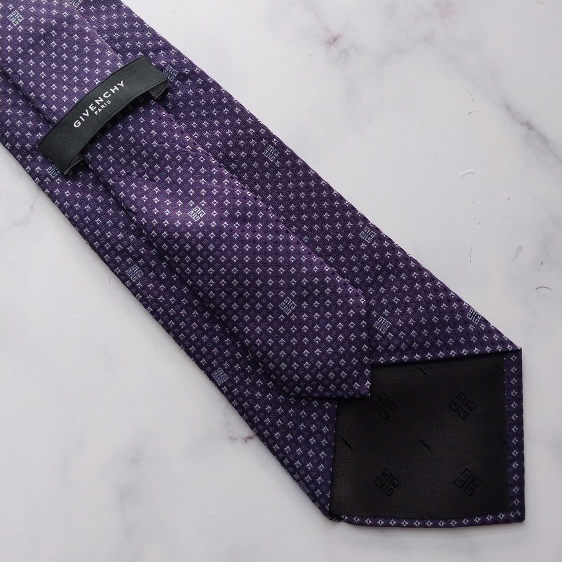 지방시 실크 퍼플 4G 패턴 넥타이 9cm S~A+등급 K1421
 상품이미지9