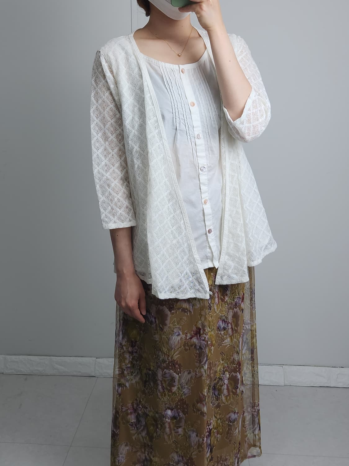 레이스 가디건 블라우스 상품이미지5