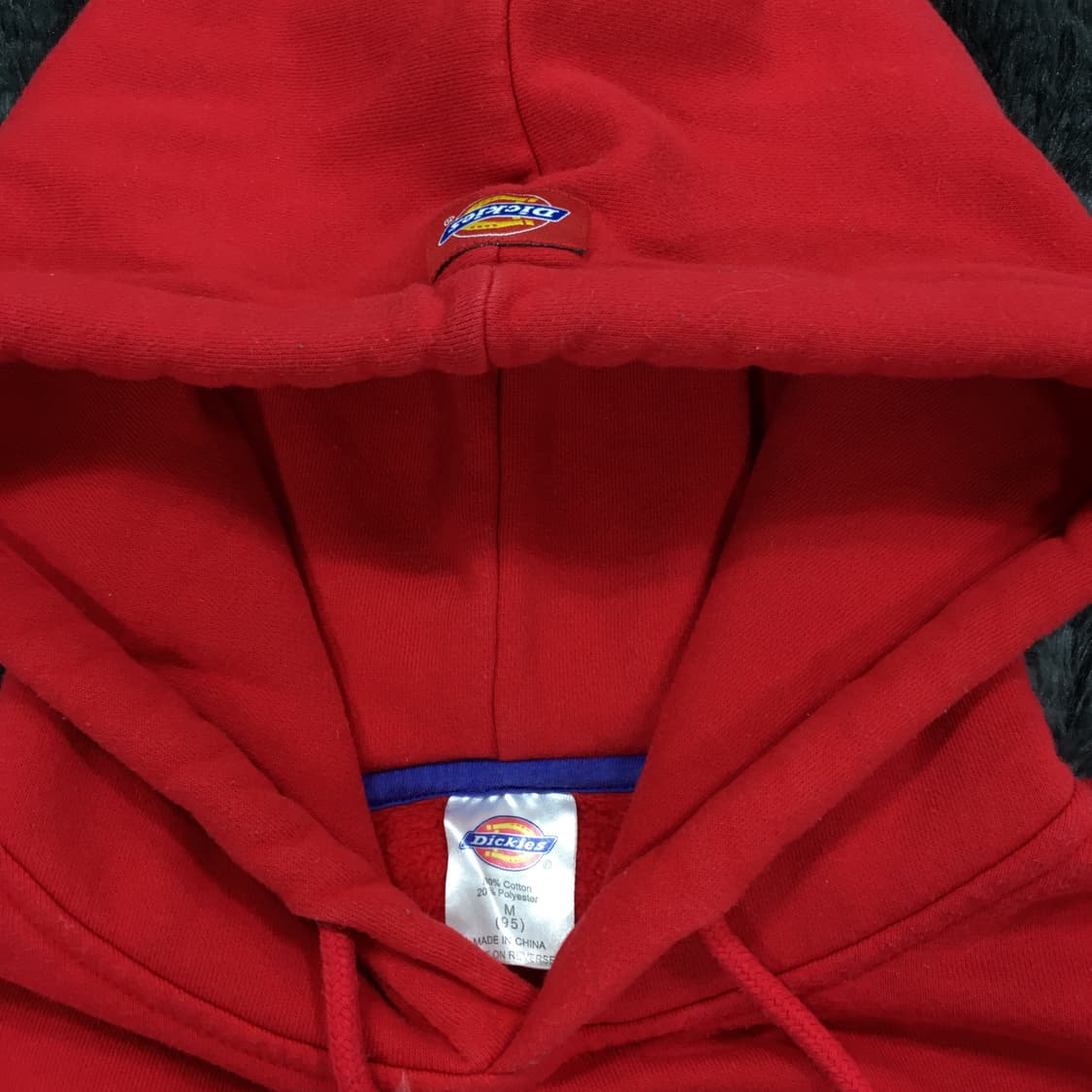 투티/0260 디키즈 후드티 스포티 레드 기모 프린팅 로고 상품이미지4