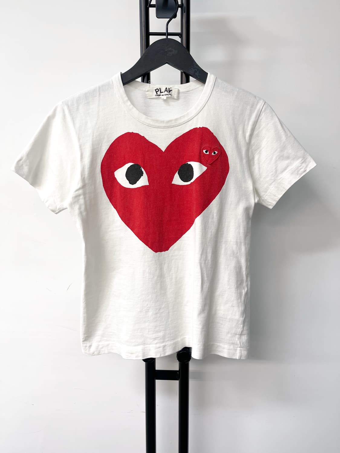 꼼데가르송 더블 하트 로고 티셔츠 상품이미지1