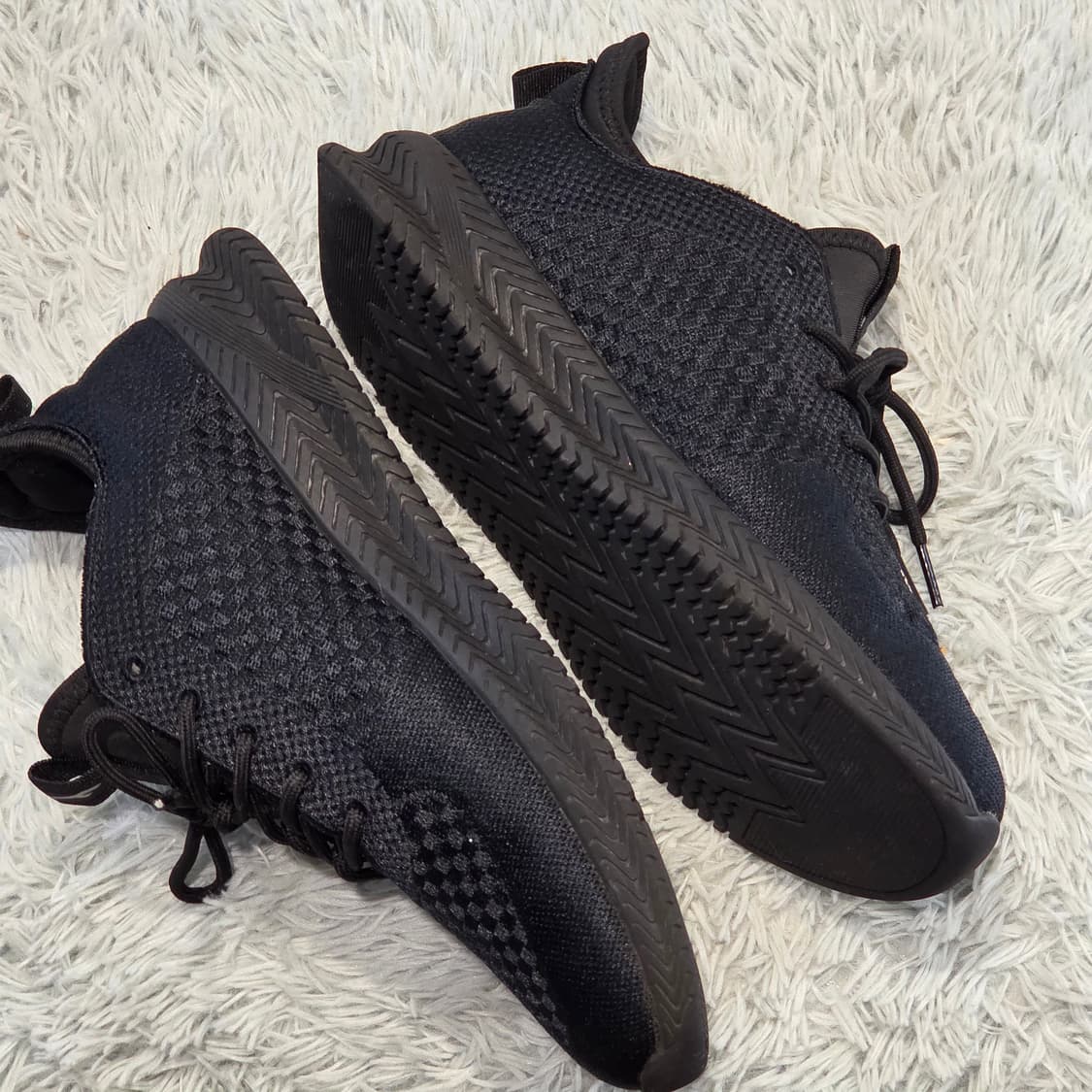 1q-22:프로스펙스 니트 러닝화 올블랙 (250mm)-거의새거 상품이미지7