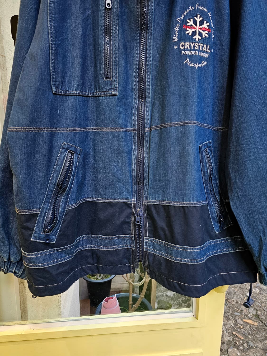 Pia sports 2way zip-up 데님 아우터 상품이미지5