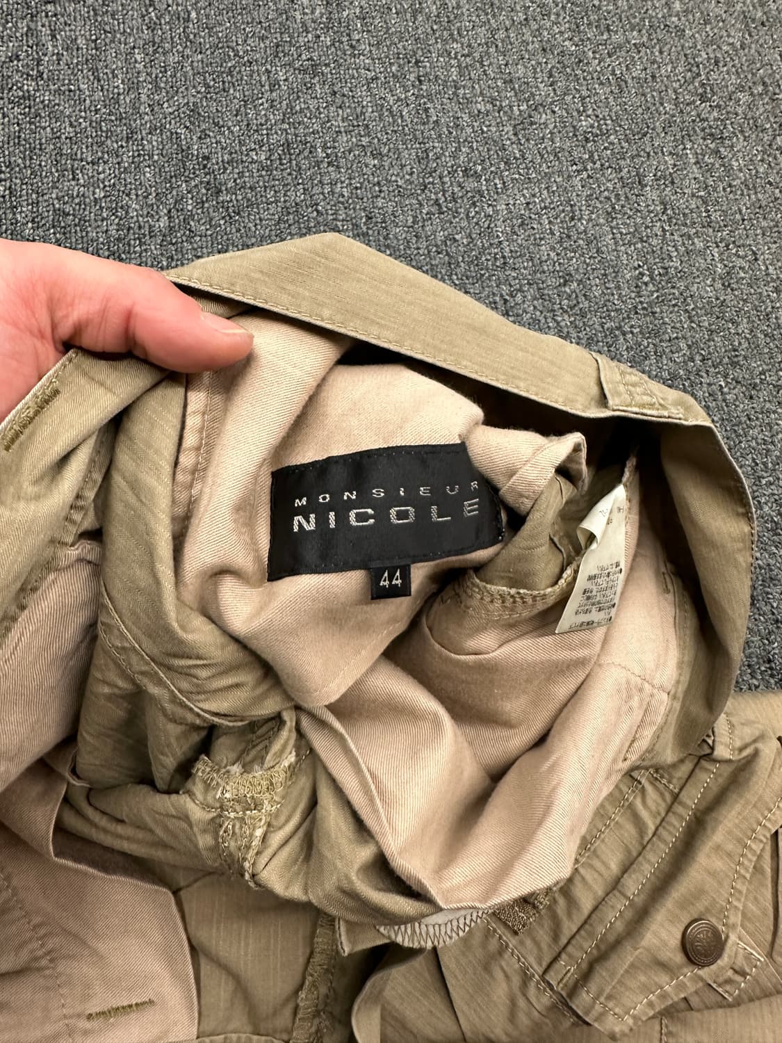 무슈 니콜 베이지 부츠컷 카고팬츠 상품이미지5