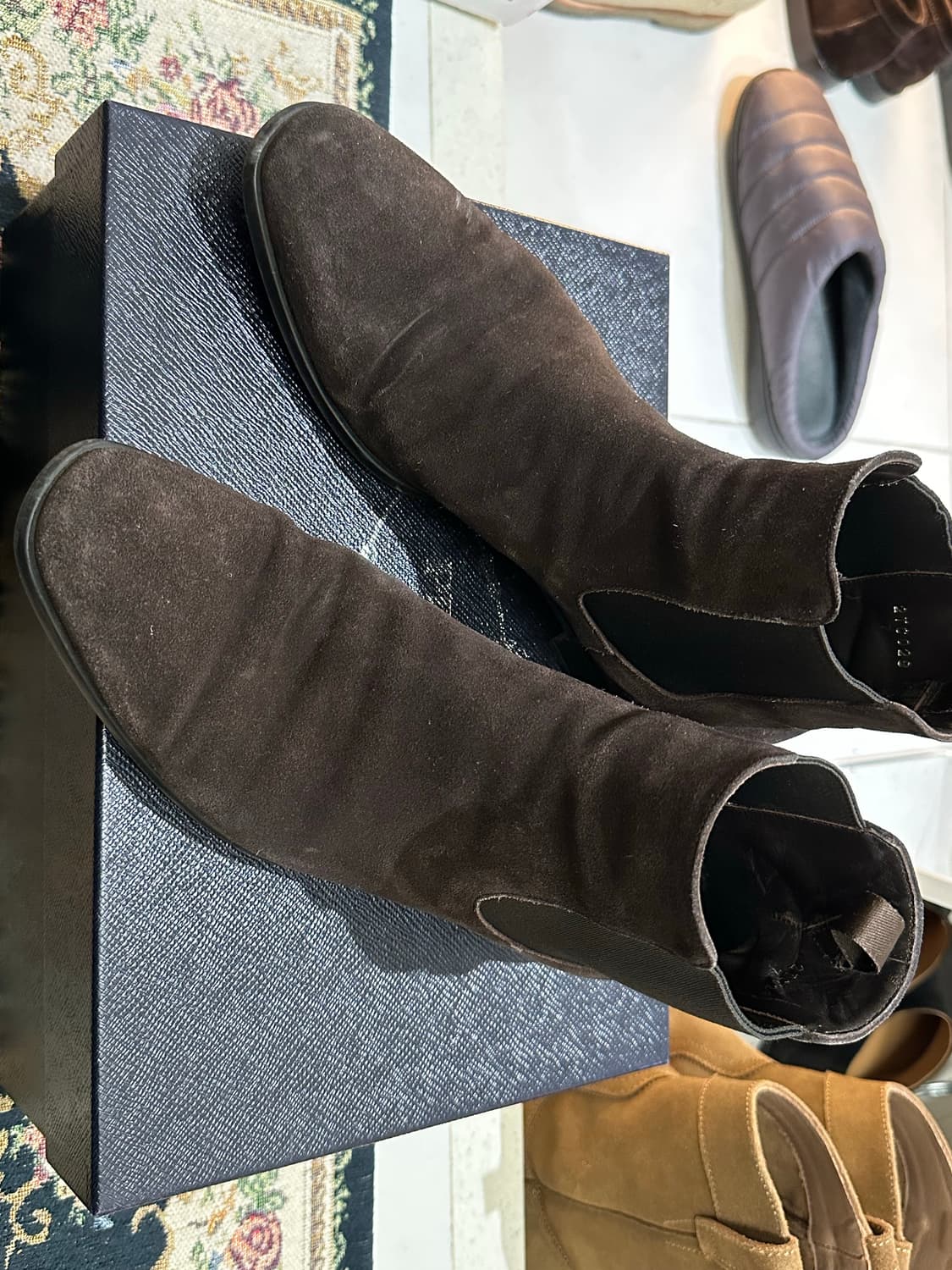 (Uk7, 260~265) 프라다 브라운 스웨이드 첼시부츠 상품이미지1