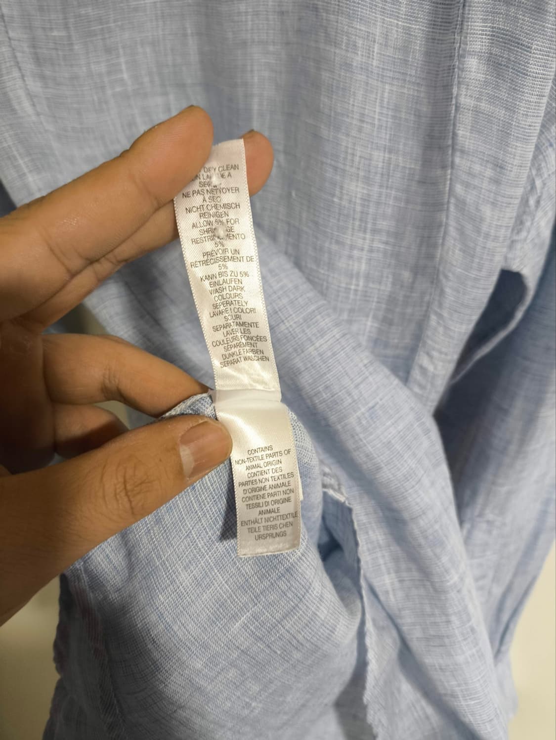 100 (15.5) 폴스미스 슬림핏 린넨 셔츠 이태리제 상품이미지8