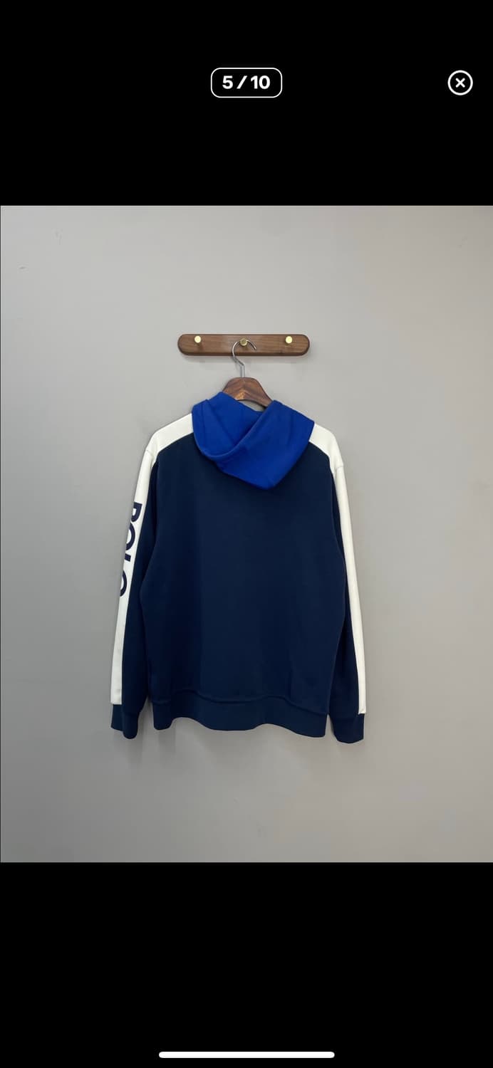 폴로랄프로렌 네이비 블루 배색 후드집업 A3212 상품이미지5