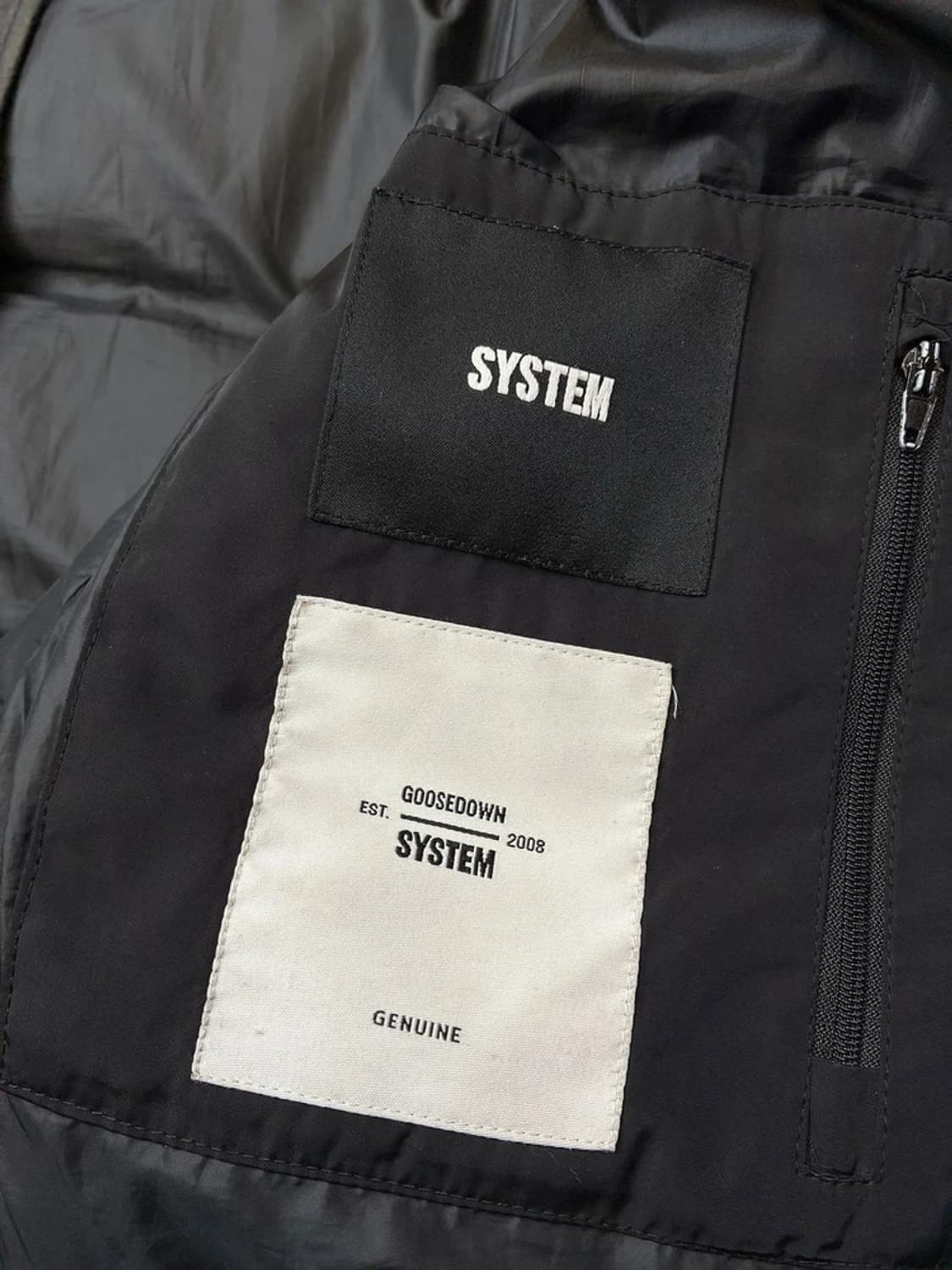 시스템옴므 19FW 양가죽 패치드 체크 덕다운 패딩 PN6010    상품이미지8