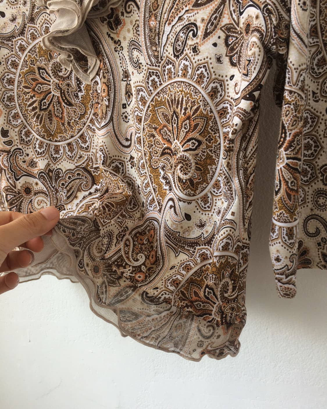 Oriental mood frill mesh top 상품이미지4