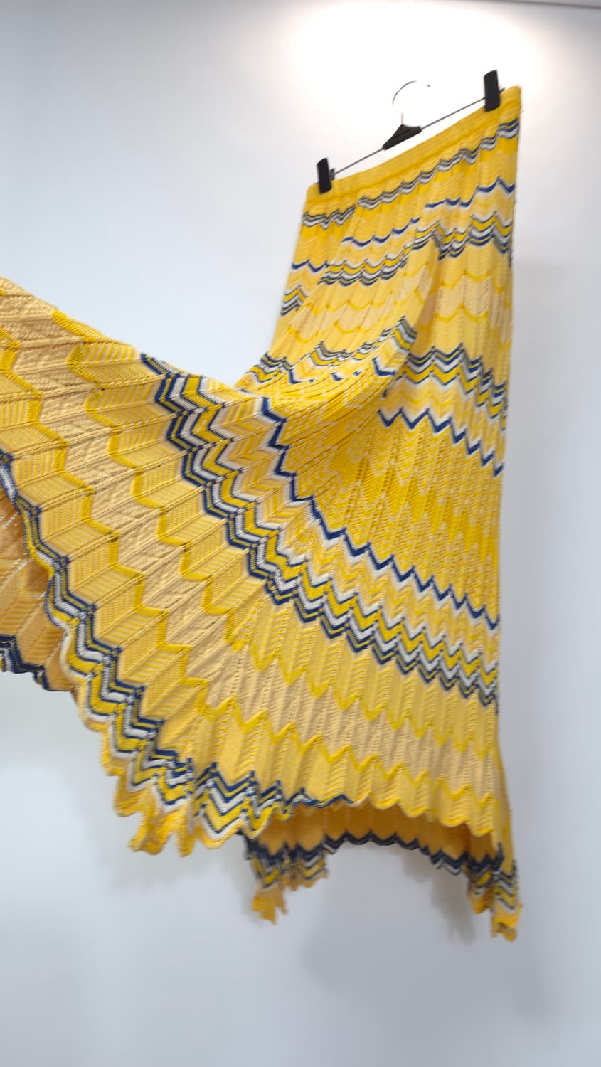 산드로 지그재그 쉐브론 패턴 니트 밴딩 롱스커트 55~66 상품이미지5