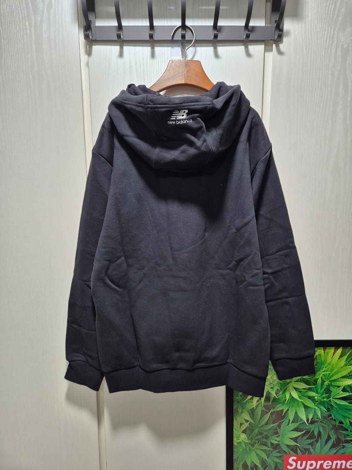 (세일)(새상품)뉴발란스 올 터레인 기모 후드티 블랙 상품이미지10
