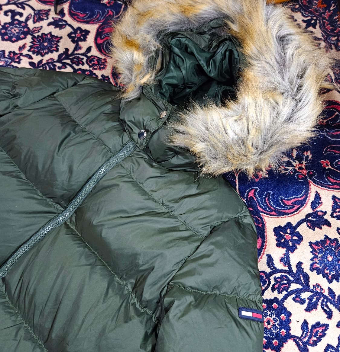 (미사용)타미진스 나일론 롱 후드 다운 패딩 코트 85size 상품이미지2