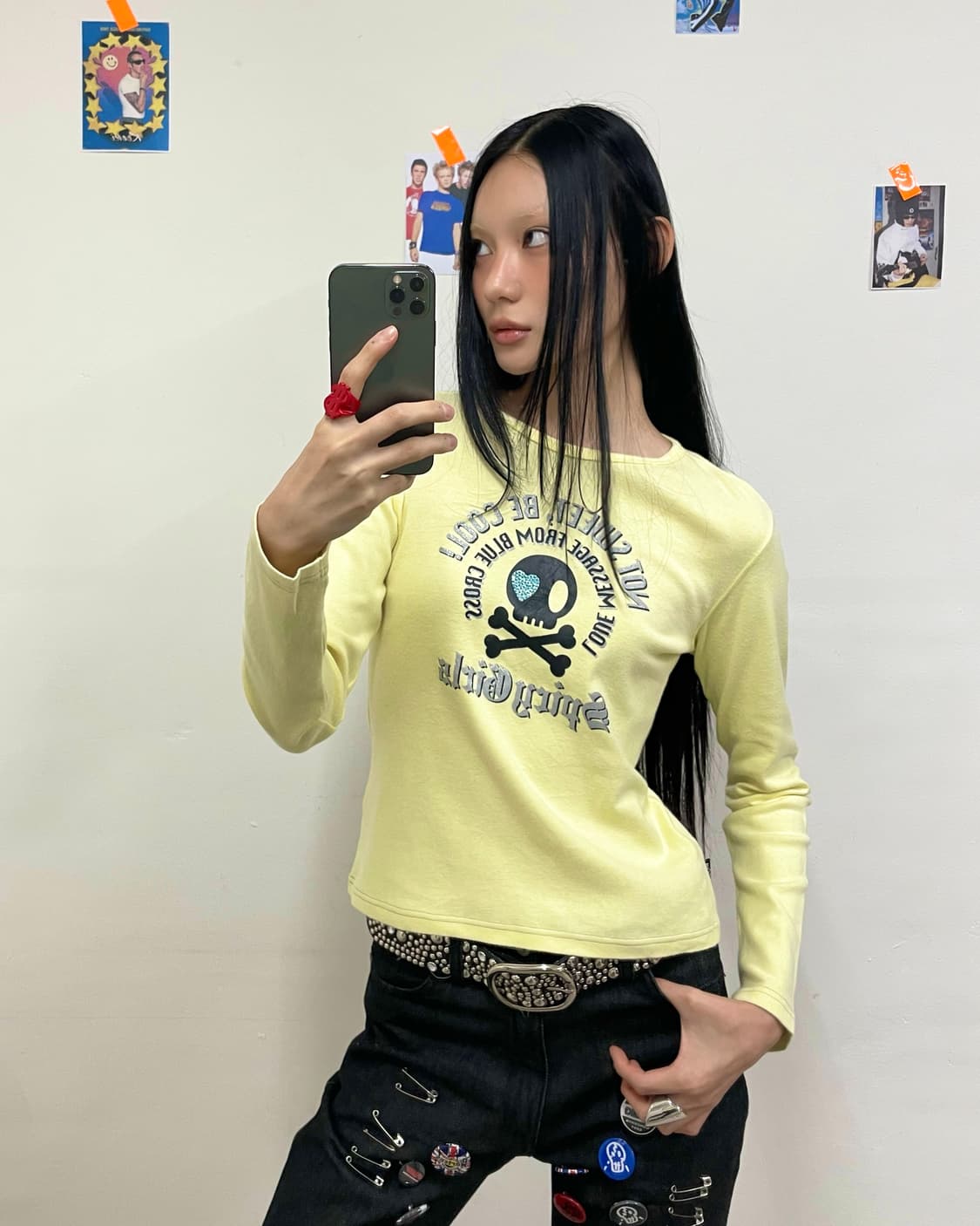 Skeleton Cubic Yellow Long Sleeve 상품이미지1