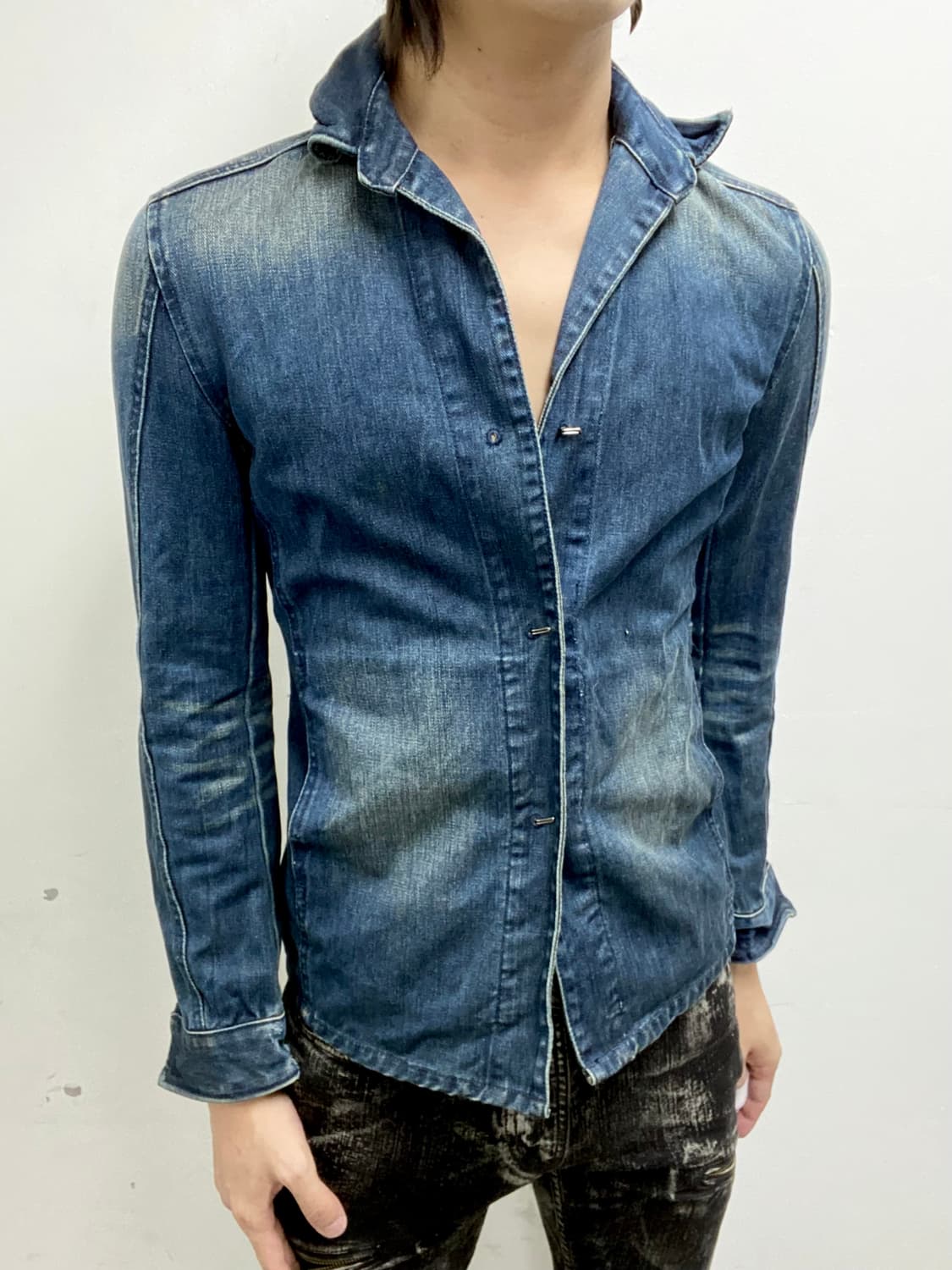 [Schlussel]Blue Washed Slim Fit Jacket 상품이미지1