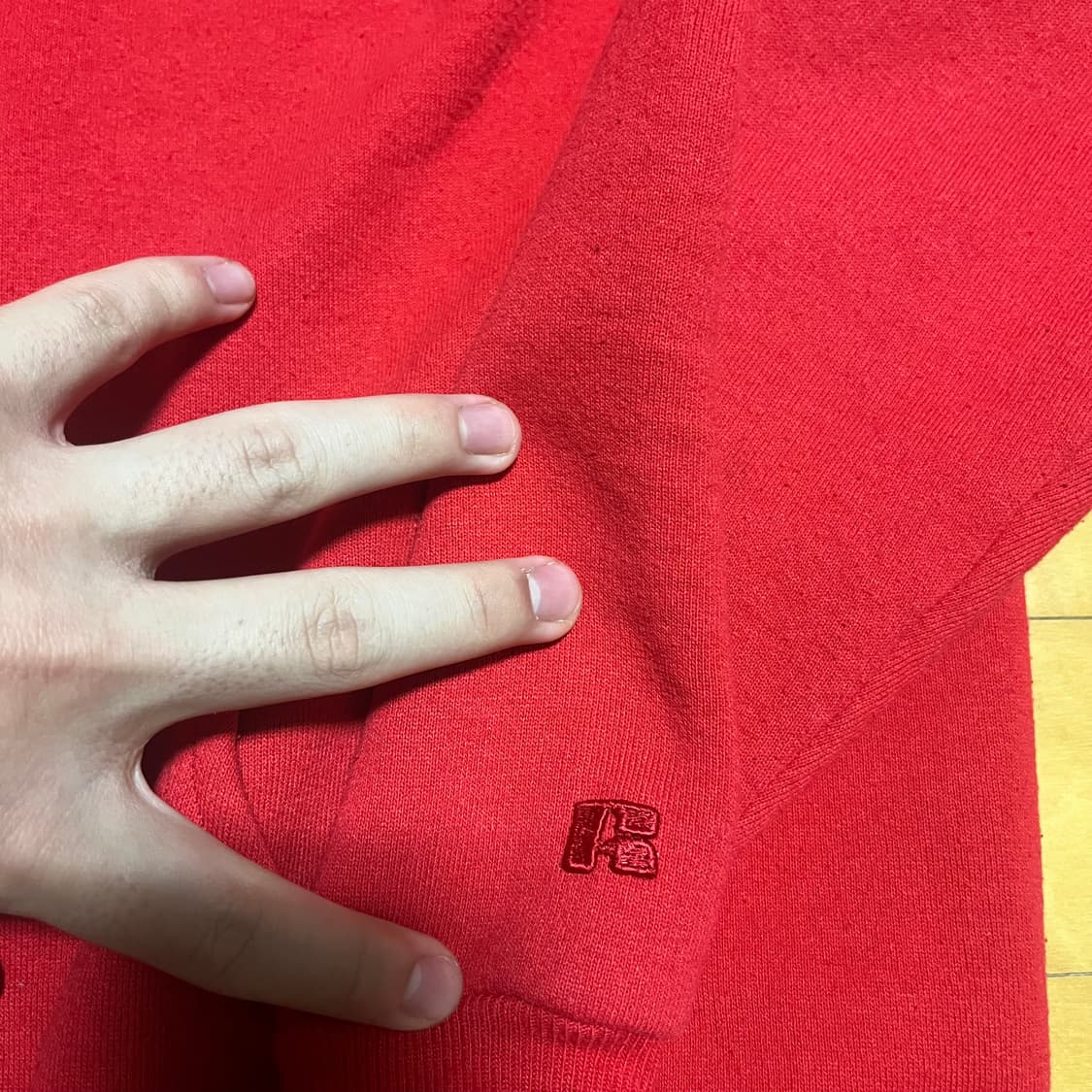 L) 70s 러셀 후드집업 레드 상품이미지5