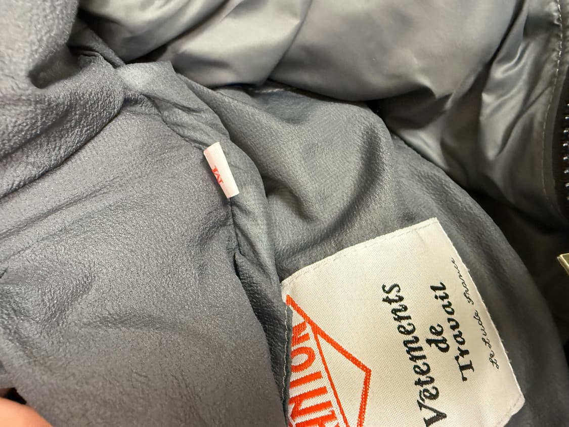 단톤 마이크로 립스탑 패딩 그레이 M 사이즈 100-103 사이즈감  구 상품이미지6