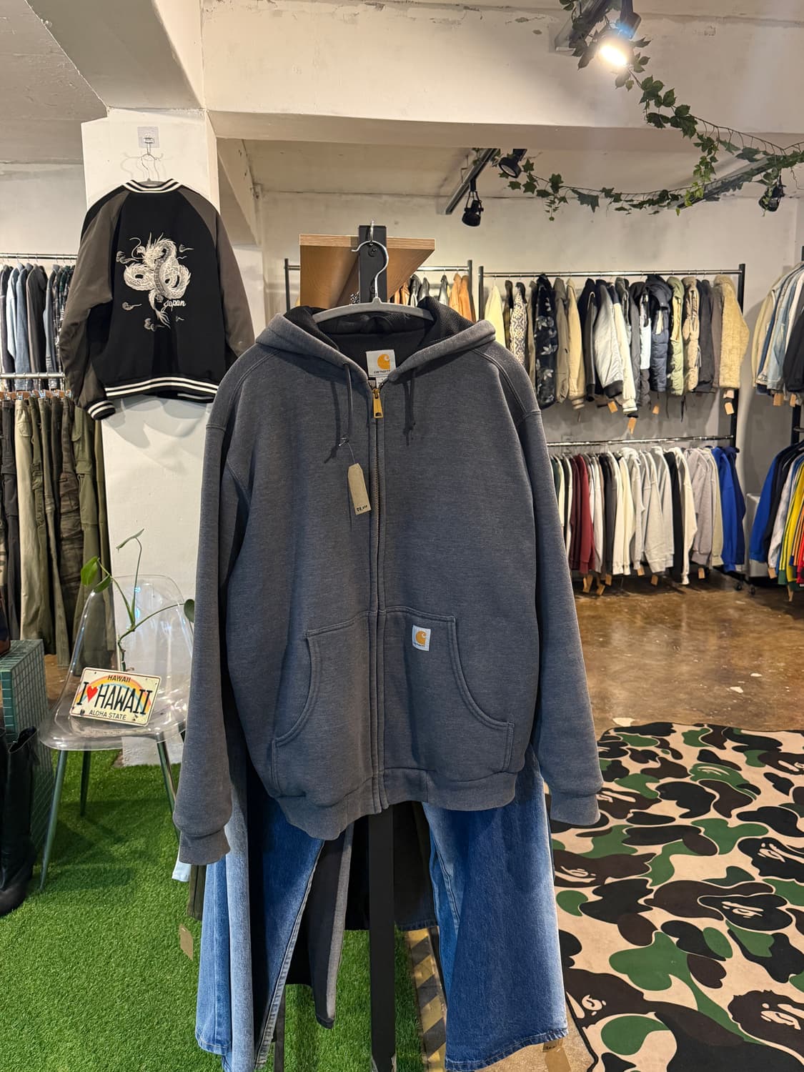 Carhartt 칼하트 후드집업 차콜 상품이미지3