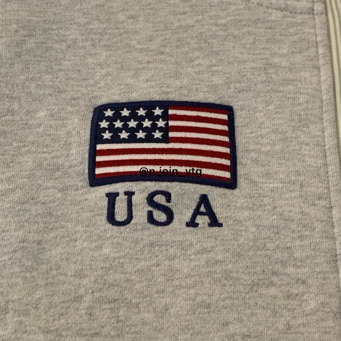 폴로 랄프로렌 빅포니 성조기 US 미국 그레이 코튼 면 져지 상품이미지3