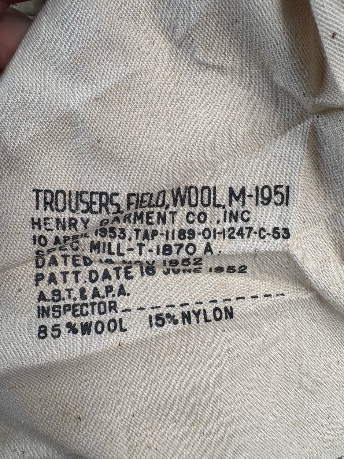 50's U.S Army M-1951 Serge Wool Pant 상품이미지5