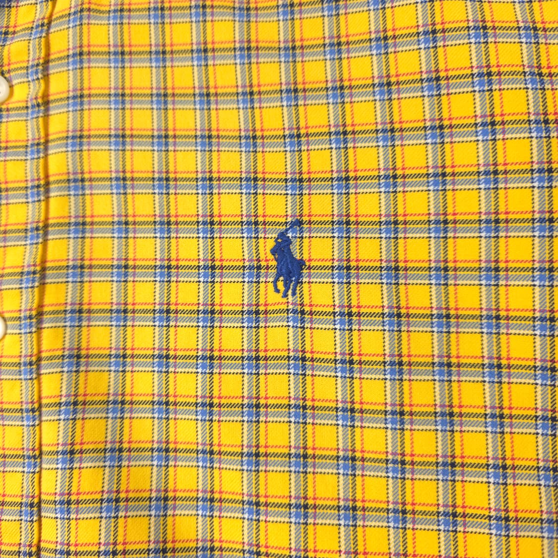 폴로 랄프로렌 커스텀핏 코튼 체크셔츠 옐로우체크 (M) 상품이미지3