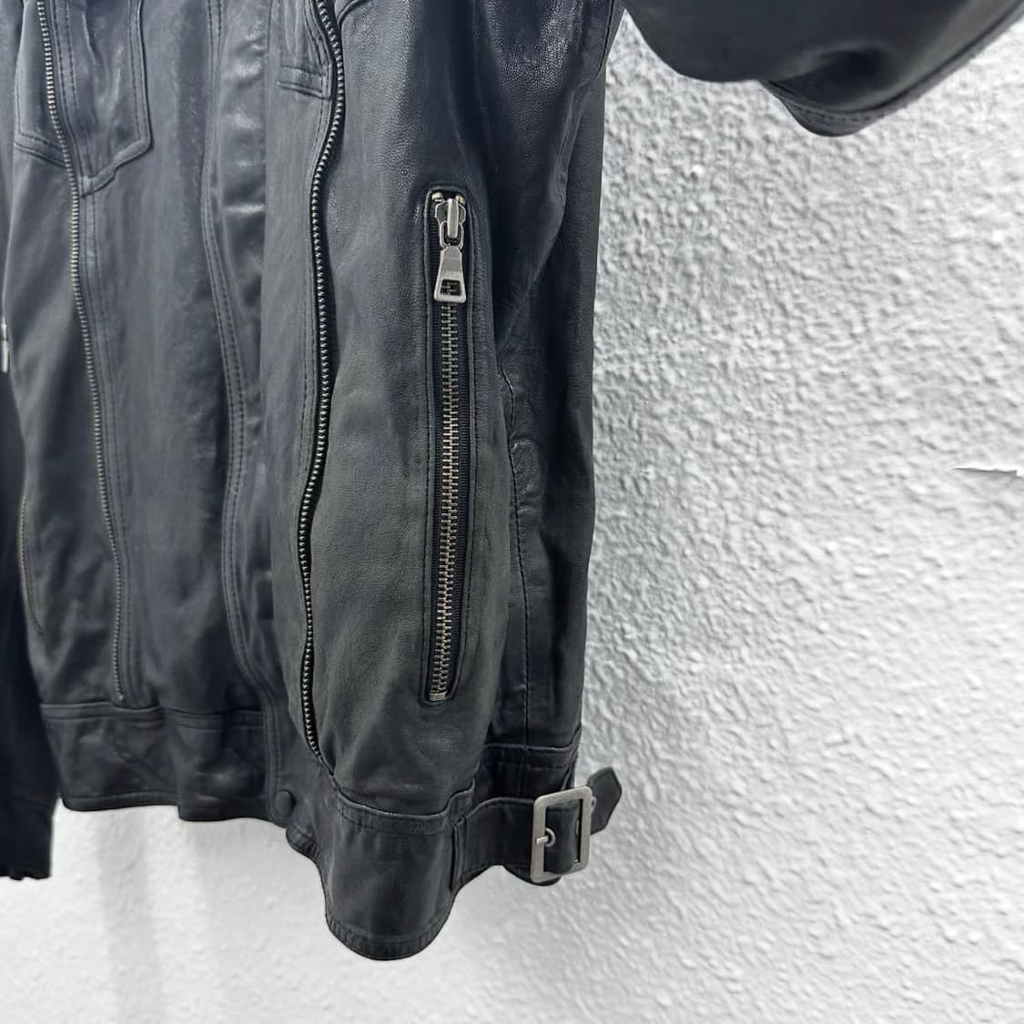 highneck sheepskin leather jacket 상품이미지7
