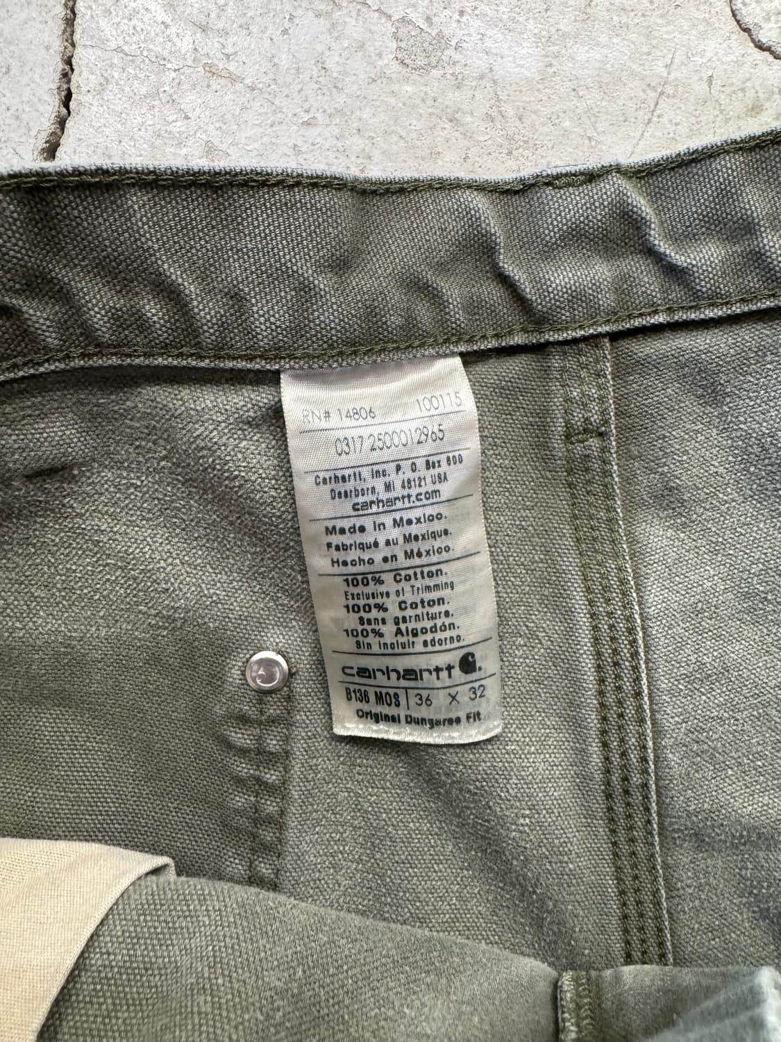 칼하트 B136 MOS 더블니 덩가리핏  상품이미지4