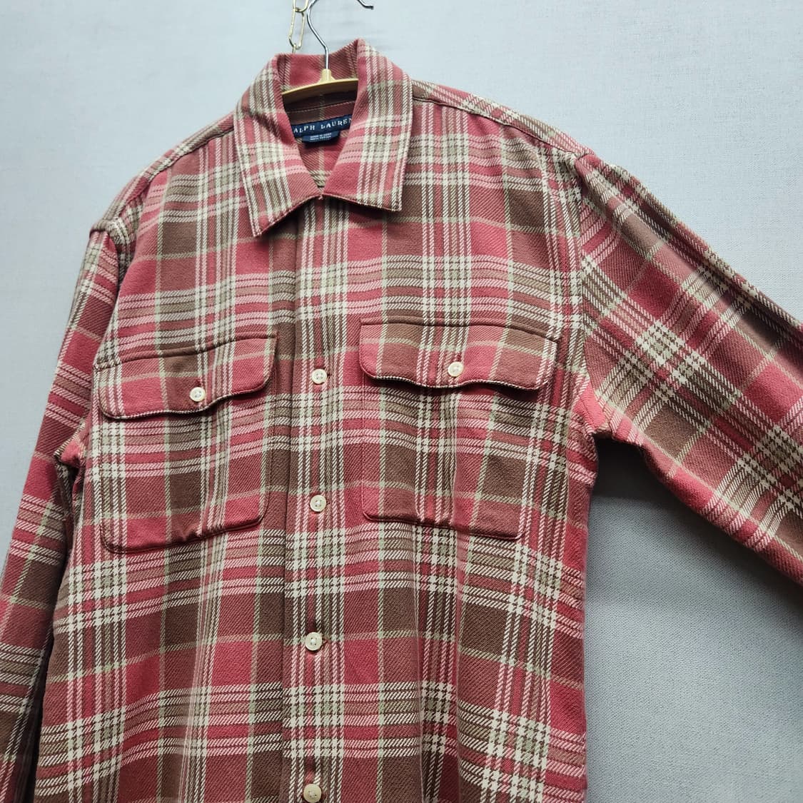 폴로랄프로렌 체크 플란넬 워크 셔츠 2(M) 상품이미지3