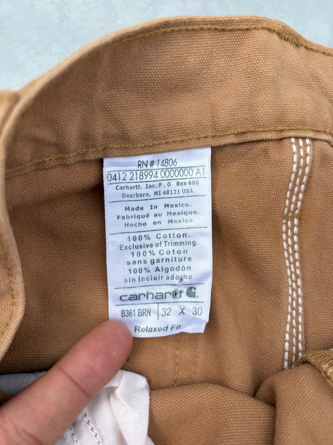 칼하트 더블니 B361 BRN 상품이미지3