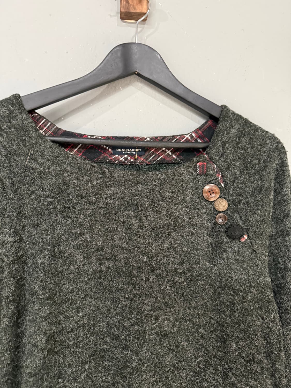 kawaii button point knit sleeve 상품이미지6