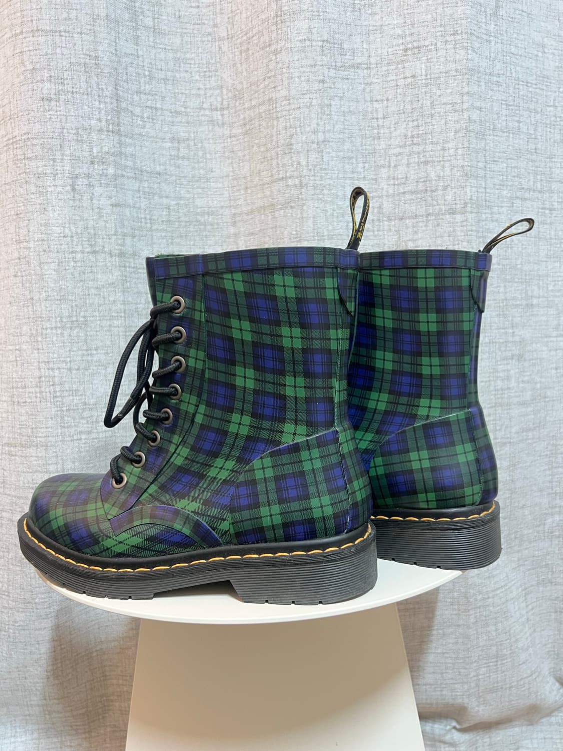 닥터마틴 레인부트 타탄체크 그린 상품이미지4