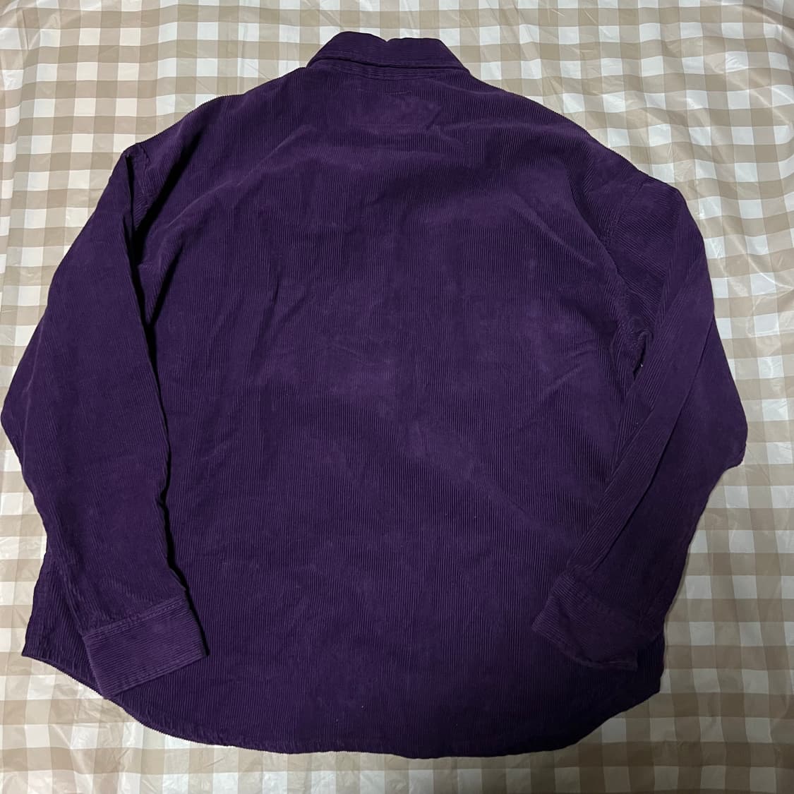 로얄라이프 코듀로이 퍼플 셔츠 2 긴필 코듀로이 보라 와이셔츠 오버핏 상품이미지3