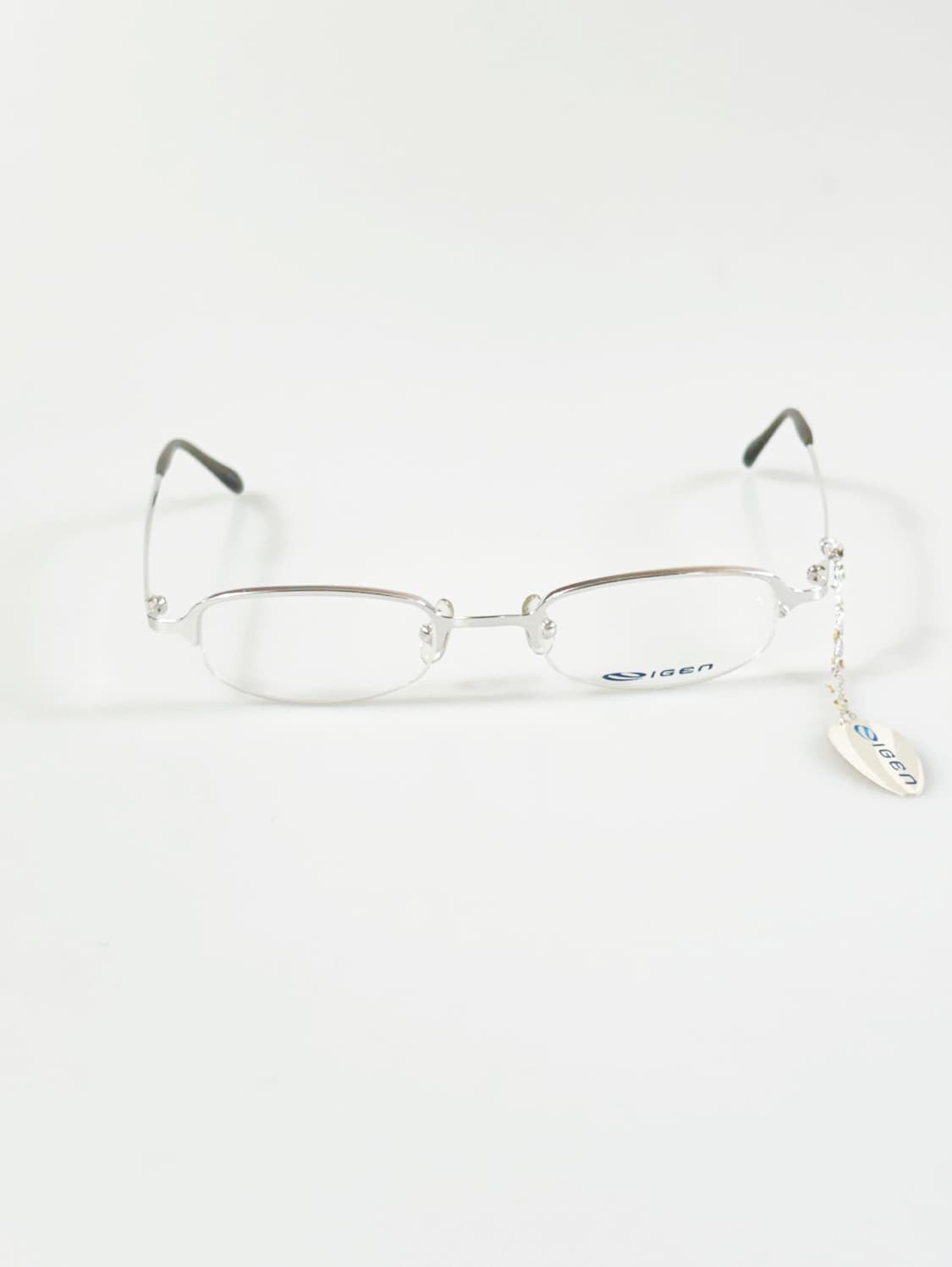 IGEN 반무테 스퀘어 실버 메탈 프레임 빈티지 안경 상품이미지2