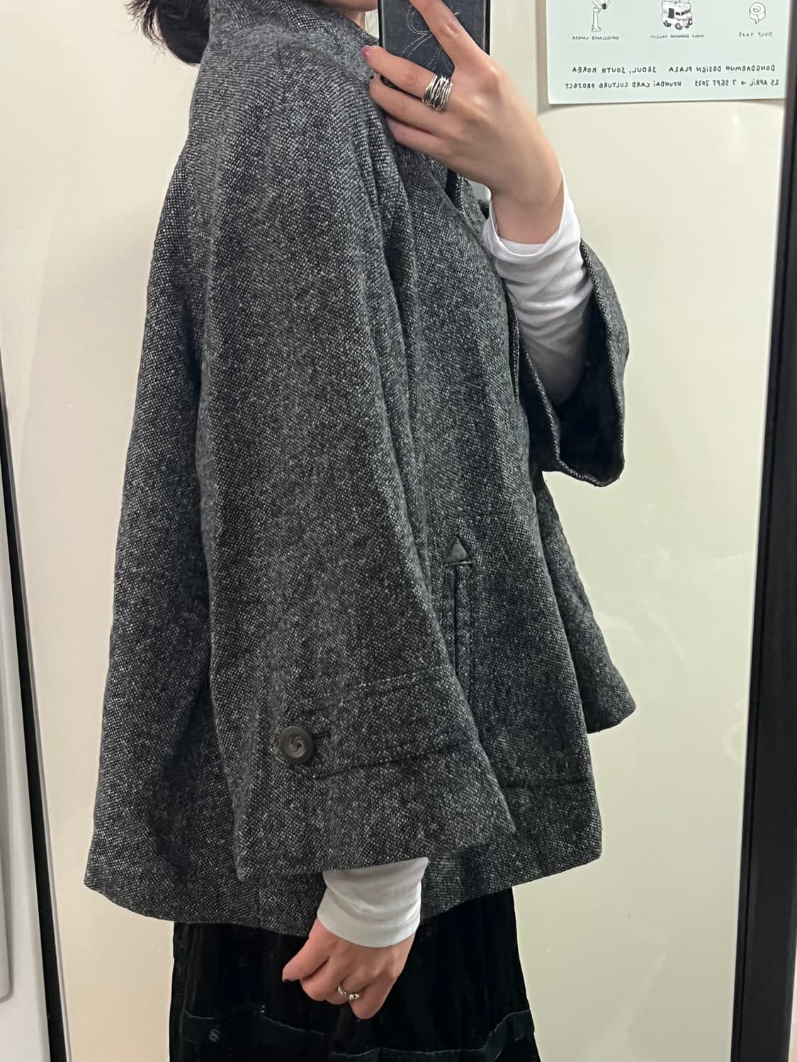 모리걸 갸루 케이프 코트 자켓 상품이미지4