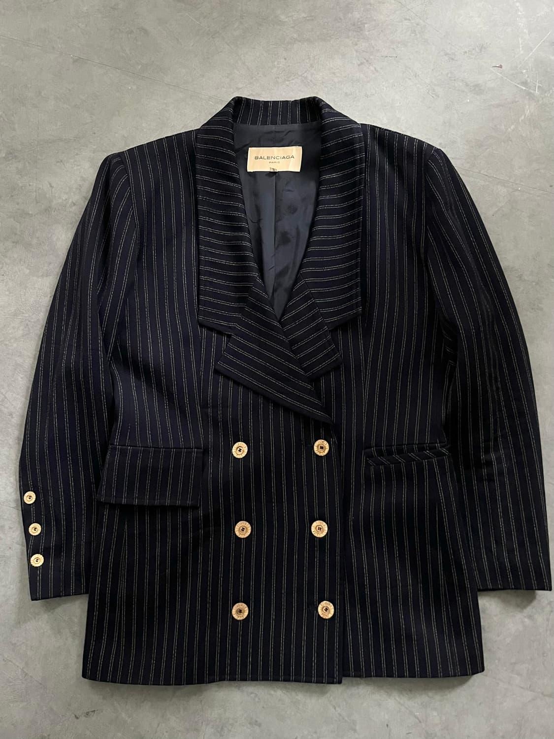 Balenciaga 발렌시아가 네이비 스트라이프 셋업 상품이미지4