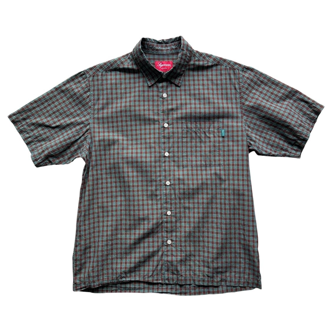 19ss 슈프림 플레이드 체크 반팔셔츠 상품이미지1