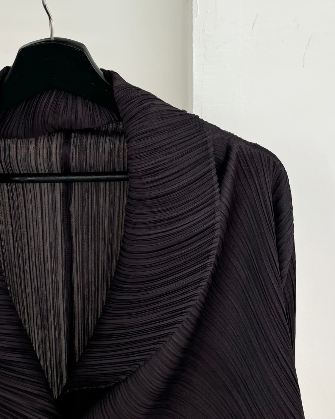 플리츠 플리즈 퍼플 브라운 가디건 상품이미지4