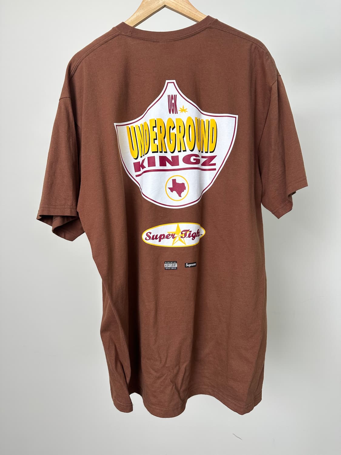 슈프림 x UGK 슈퍼 타이트 티셔츠 브라운 XL  상품이미지2