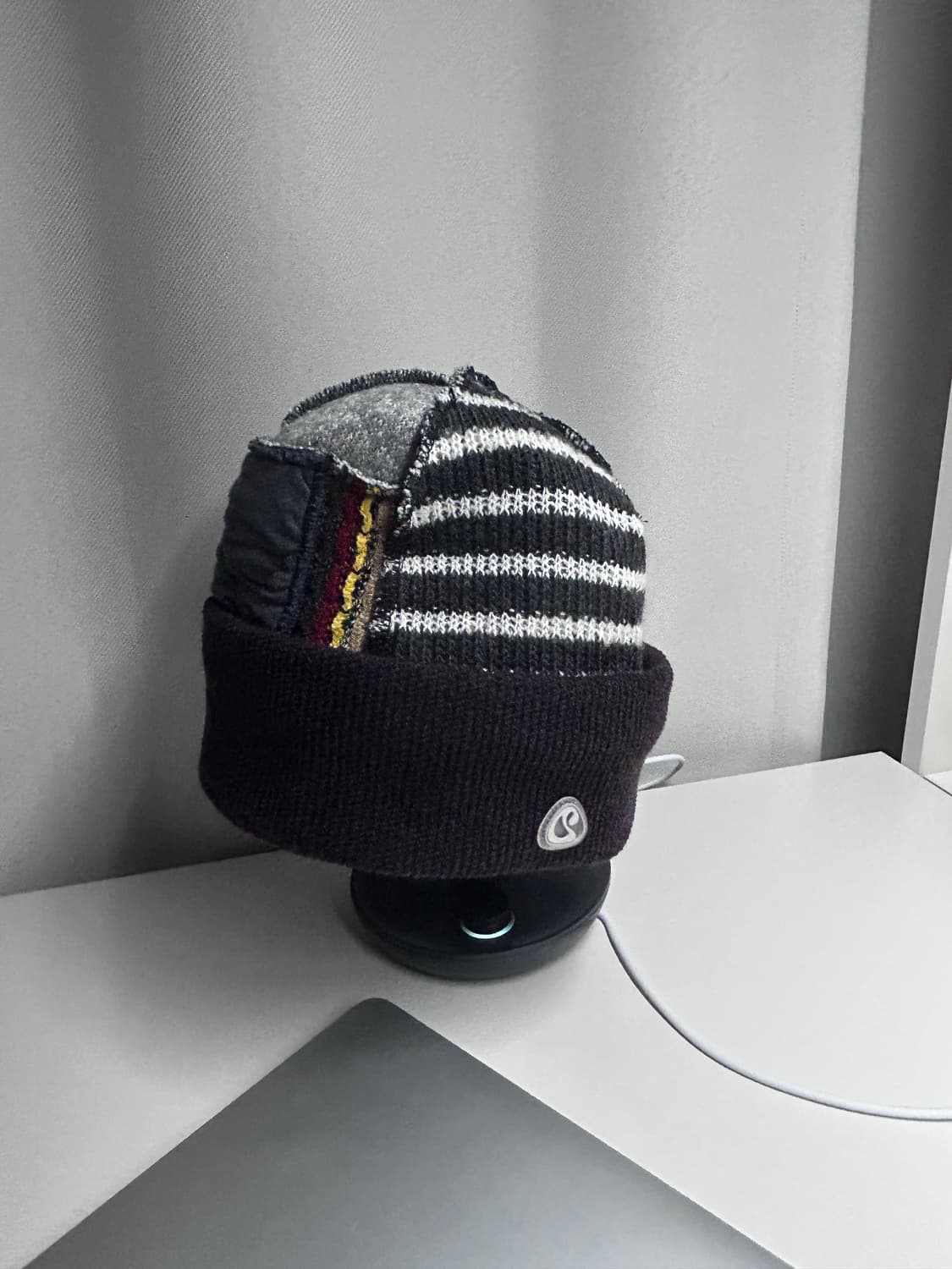 코이세이오 패치워크 비니 브라운 상품이미지2