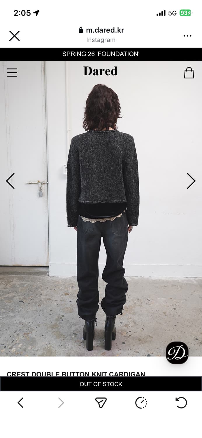 데어드 더블버튼 가디건 상품이미지2