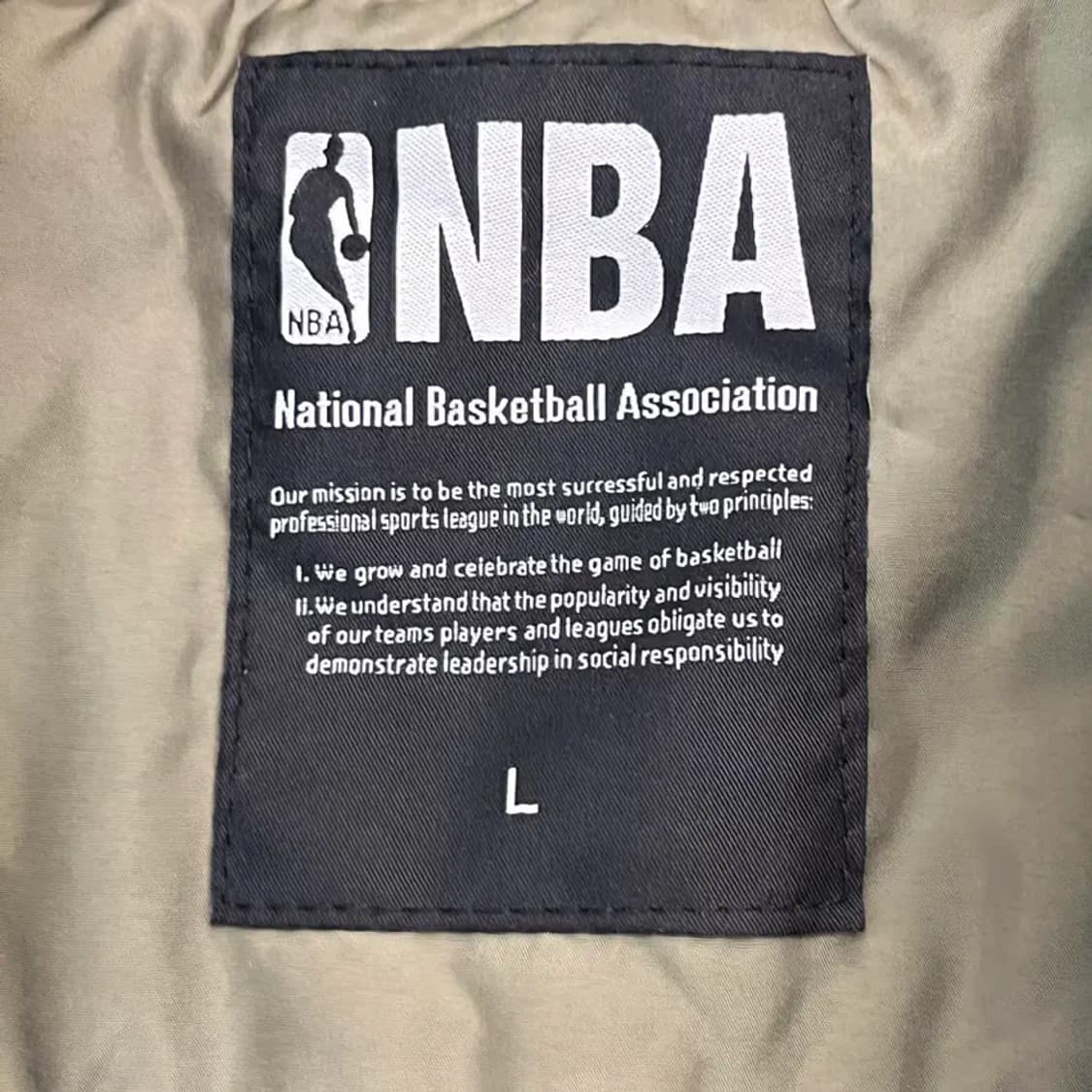 NBA 골든스테이트 남성 항공점퍼 (L) 상품이미지3