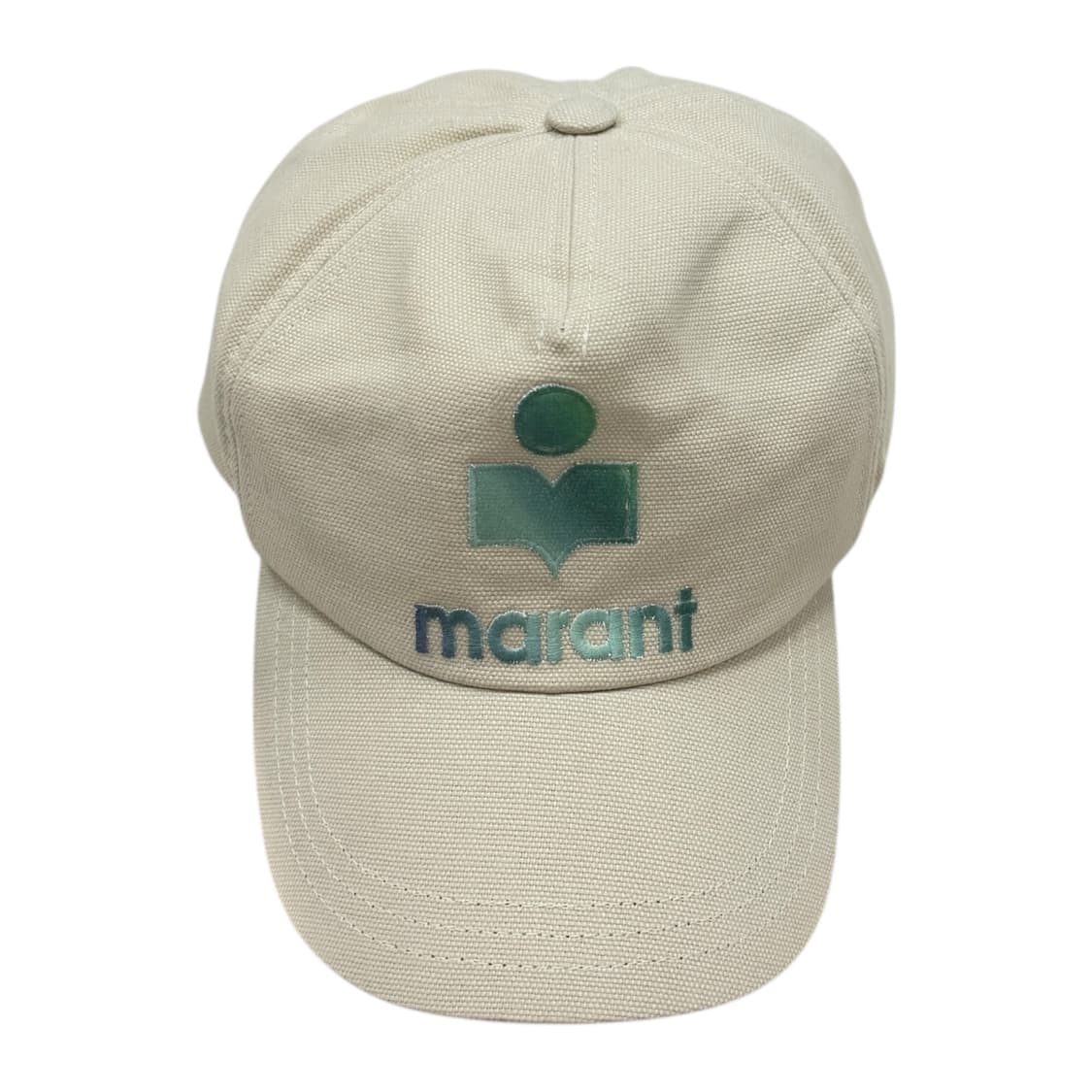 이자벨마랑 에크루 그린 그라데이션 로고 타이론 캡 모자 상품이미지1